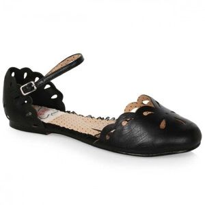 *SOLD* BP100-BETSY Closed Toe Flat with Cutout Décor & Buckle Closure